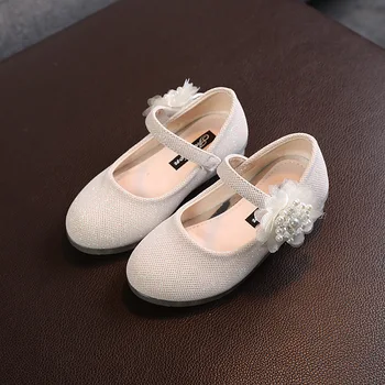  Ново бебе момичета перла принцеса обувки лък пайети страна детски обувки кристал детски сладки обувки G260