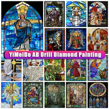  YiMeiDo 100% кристал DIY диамант живопис религиозна мозайка 5D пълен кръг диамант бродерия икона кръстат бод комплект DIY изкуство подарък
