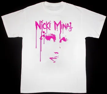  Nicki Minaj Розов символ тениска къс ръкав памук бял мъже S до 5XL MT46 дълги ръкави