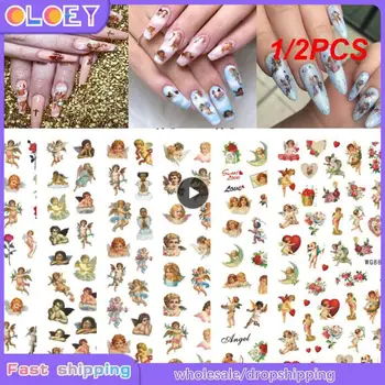  1/2PCS Сладък аниме характер серия нокти стикери нокти бижута нокти ваденки принцеса 3D стикери плъзгачи за нокти