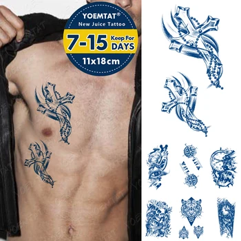  Сок мастило татуировки боди арт траен водоустойчив временен татуировка стикер броеница кръст часовник череп Tatoo ръка фалшив око компас Tatto