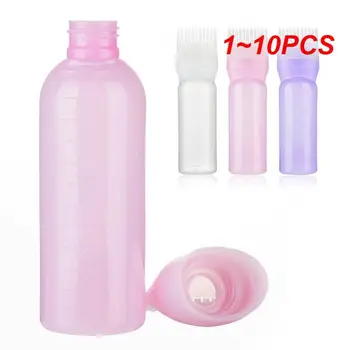  1 ~ 10PCS 120ml многоцветна пластмасова боя за коса за многократна употреба бутилка апликатор гребен дозиране салон боядисване на коса фризьорски стайлинг
