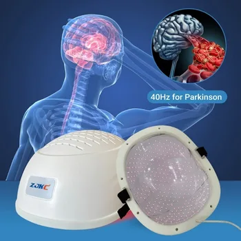  ZJKC 810nm LED мозъчна каска Терапия с червена светлина Фотобиомодулация за пациент с Паркинсон Алцхаймер инсулт Мигрена Физиотерапия