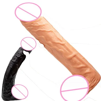  Огромен реалистичен вибратор анален щепсел дълъг пенис масаж на простатата голям кур вагинален анус стимулатор секс играчки за жени мъже мастурбатор