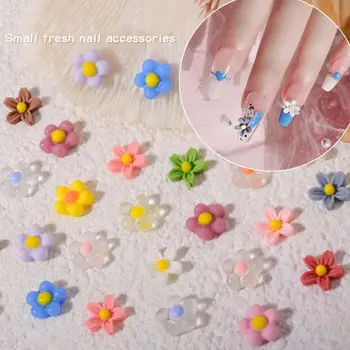  Сладък мини прозрачен макарон цвят DIY маникюр 3D нокти изкуство сексапил нокти изкуство орнаменти цвете нокти декорация нокти изкуство бижута