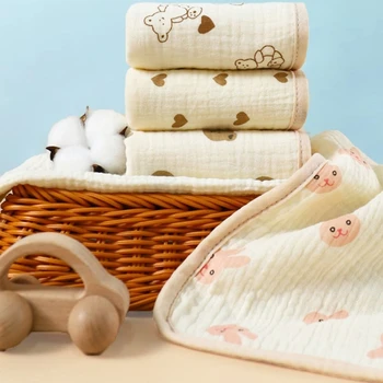  Комплект от 1 или 2pc бебешки лигавник мек и абсорбиращ кърпа за бебешка слюнка памучна кърпичка за преносим дом и пътуване
