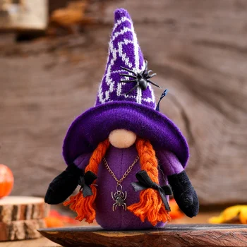  Хелоуин безлична кукла Gnome украшение паяк прилеп Хелоуин декорация джудже плюшена кукла домашно парти декор подарък за деца приятели