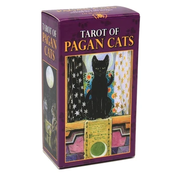  78 карти палуба Таро на езически котки пълен английски семейство парти игра на дъска Oracle карти Астрология гадаене съдба карта