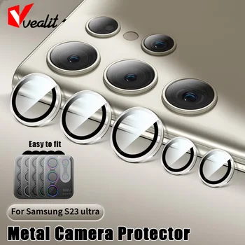  Метален протектор пръстен камера протектор стъкло за Samsung S23 Ultra Plus пълен капак обектив стъкло за Galaxy S22 ултра камера филм